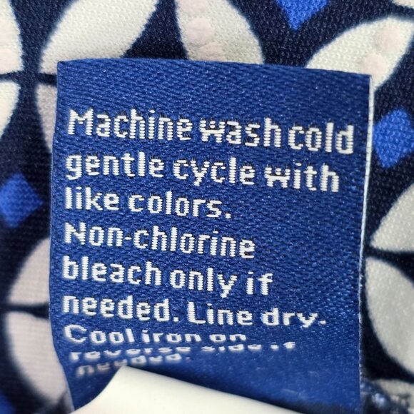 Womens APT.9 Blue & White Geometric Print Tunic Dress Short Sleeve Polyester XL - Picture 8 of 8